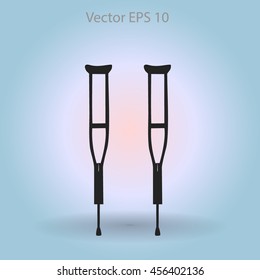 Crutches vector illustration