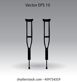 Crutches vector illustration
