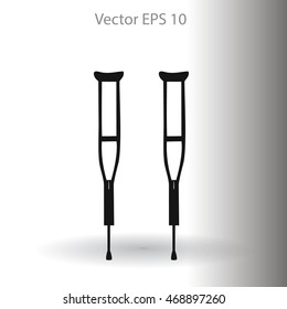 Crutches vector illustration