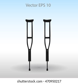 Crutches vector illustration