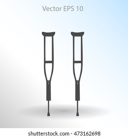 Crutches vector illustration