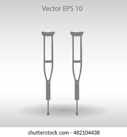 Crutches vector illustration