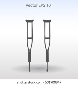 Crutches vector illustration
