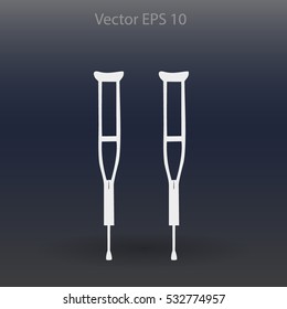 Crutches vector illustration