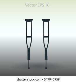 Crutches vector illustration