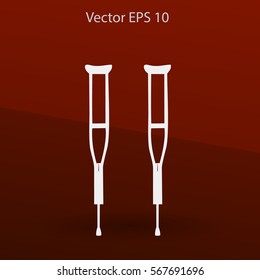 Crutches vector illustration