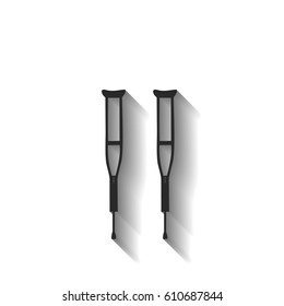 Crutches vector illustration