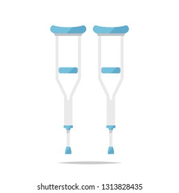 Crutches vector isolated illustration
