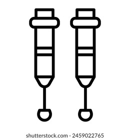 Crutches Vector Line Icon Design