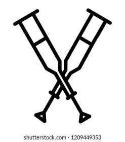 Crutches for walking support for elderly or patients