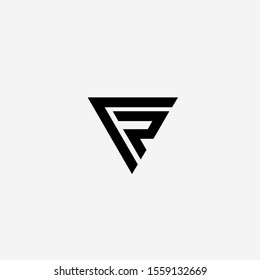 CRV bold initial letter logo design template