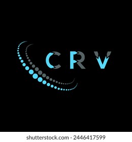 Diseño abstracto del logotipo de la letra de CRV. Diseño único de CRV. CRV.
