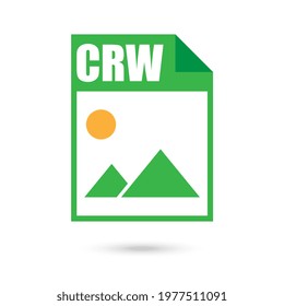 CRW Color File Icon, Flat Design Style