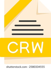 CRW Format Flat Style Design Icon