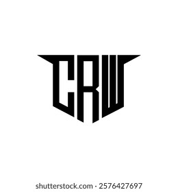 CRW letter logo design with white background in illustrator, vector logo modern alphabet font overlap style, calligraphy designs for logo, Poster, Invitation, etc.