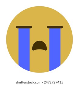 Cry Emoji icon for illustration, web, app, infographic, etc