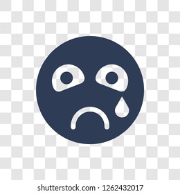 Cry emoji icon. Trendy Cry emoji logo concept on transparent background from Emoji collection