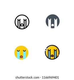 cry emoji vector with four different styles