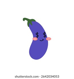 cry emoticon egpplant purple cartoon