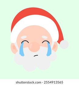 cry face expression santa claus element