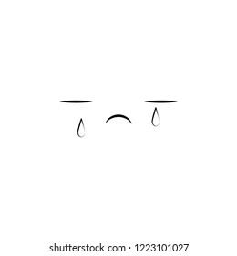 To cry face icon. Element of anime face icon for mobile concept and web apps. Anime To cry face icon can be used for web and mobile