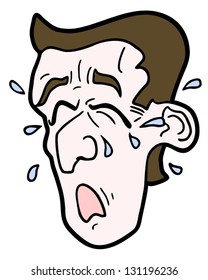 Cry face man