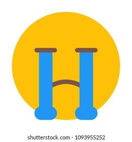 Cry Hard Emoticon