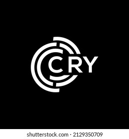 CRY letter logo design on black background. CRY creative initials letter logo concept. CRY letter design.
