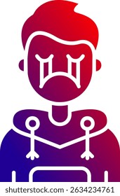 Design de ícone de vetor Cry Line