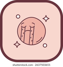 Cry Line vector Icon Design
