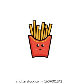 Cry Mascot French Fries Vector Design