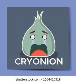 Cry Onion Character Design Illustration