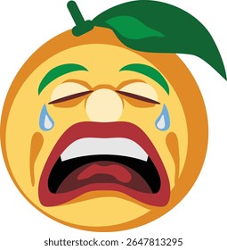 Cry Orange Expression Face Emoji