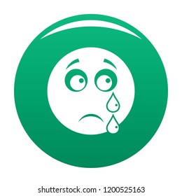 Cry smile icon. Vector simple illustration of cry smile icon isolated on white background