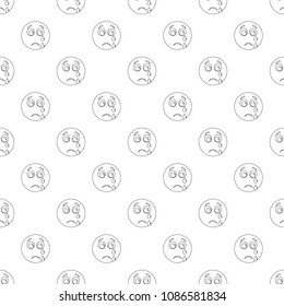 Cry smile pattern vector seamless repeating for any web design