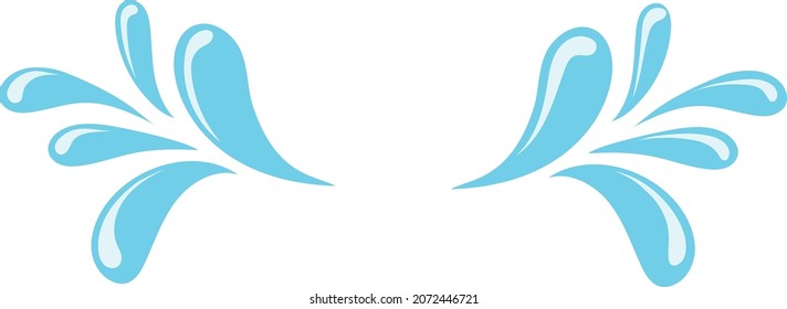 Cry splash. Icon for sad expression, vector illustration isolated on white background