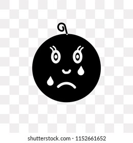 Cry vector icon isolated on transparent background, Cry logo concept