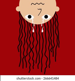 cry vector illustration EPS 10.