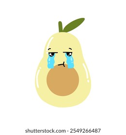 crying avocado character design element