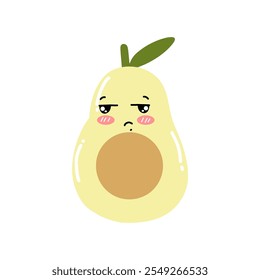 crying avocado character design element