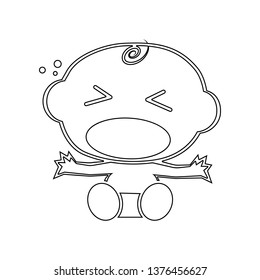 Crying Baby boy icon. Element of Baby for mobile concept and web apps icon. Outline, thin line icon for website design and development, app development