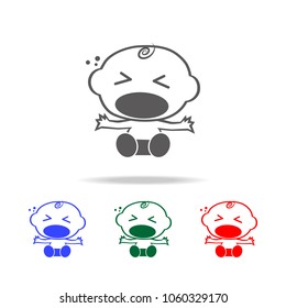 Crying Baby boy icon. Elements of baby and baby tools multi colored icons. Premium quality graphic design icon. Simple icon for websites, web design, mobile app, info graphics on white background