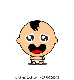 Crying Baby Cartoons vector design. Best choice for invitations, printing, blog background, paper crafts, stickers
