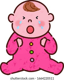 Crying baby with main line