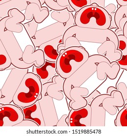 Crying baby pattern seamless. Little child cry background. vector texture