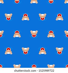 Crying baby pattern seamless. Little child cry background. vector texture