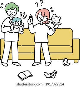 A crying baby and a troubled couple