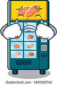 Crying bakery vending machine in a mascot