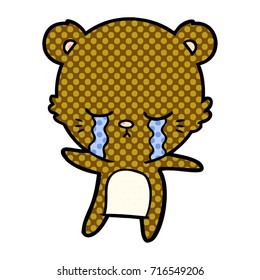 personaje de caricatura del oso que llora