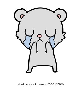 crying bear cartoon character